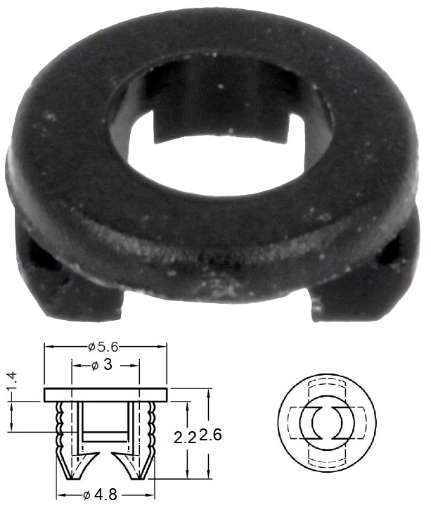 Soporte Led plastico 3mm